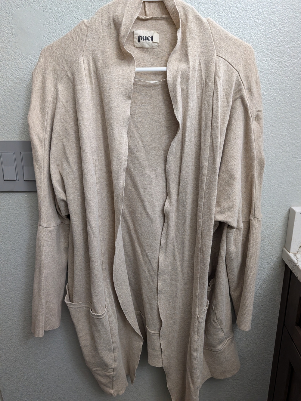 Pact Women's Airplane Cardigan in Light Taupe